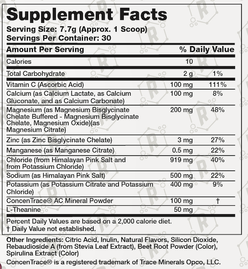 Hydra+ Electrolytes - Sugar-free + All Natural + Theanine - Rehab Supplements Lab®